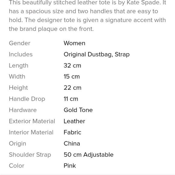 Kate Spade NY NEW Wellesley Quinn Pink Leather Satchel Crossbody Handbag Purse - Picture 15 of 16